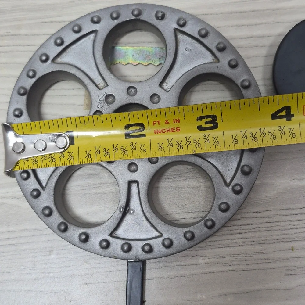 ICA Home Decor Movie Camera Film Reel Wall Hooks Set Vintage Cinema Media Room